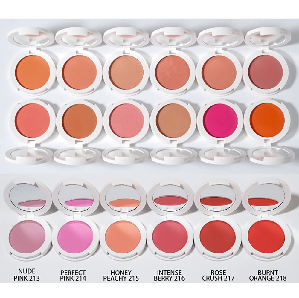 12 Color Matte Blush Nude Cheek Blusher Pressed Powder High Pigmented