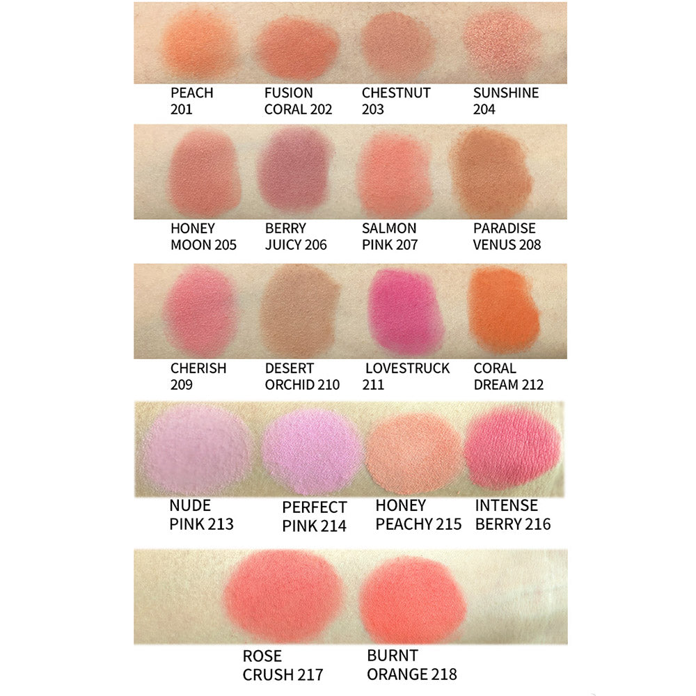 12 Color Matte Blush Nude Cheek Blusher Pressed Powder High Pigmented