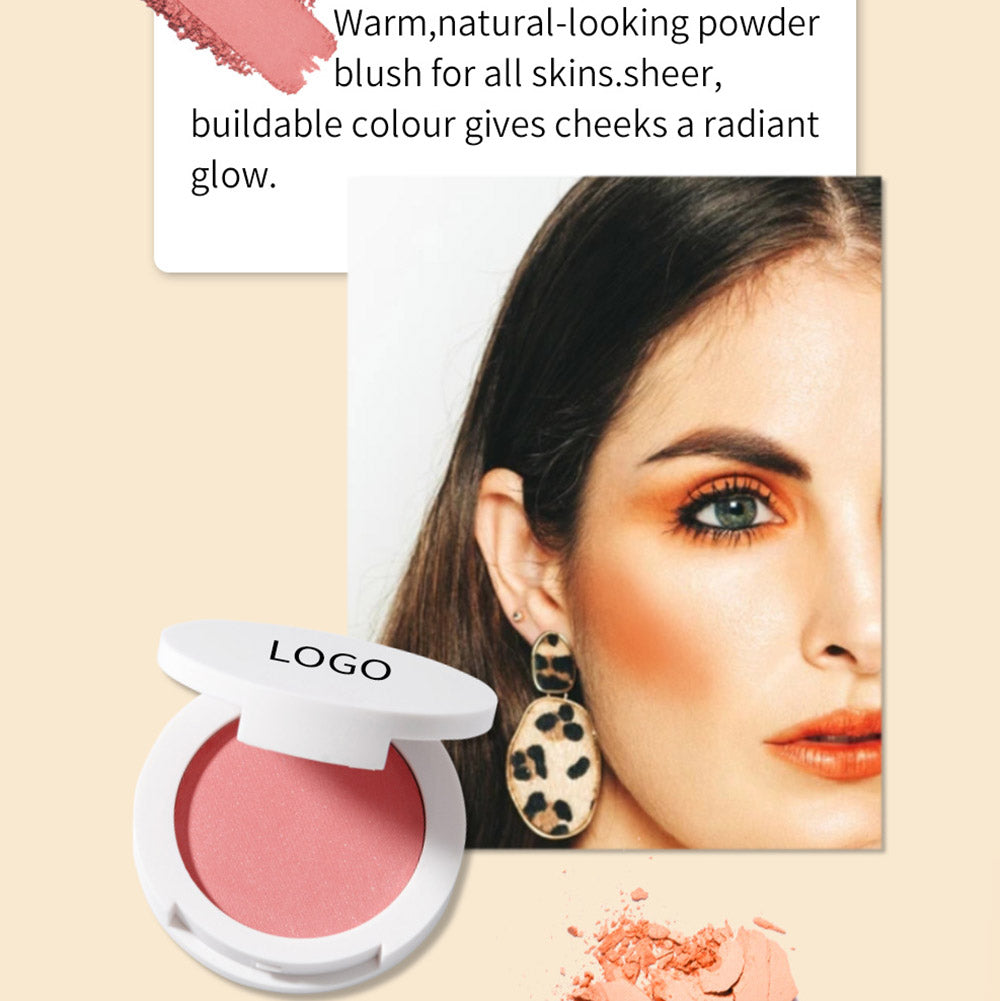 12 Color Matte Blush Nude Cheek Blusher Pressed Powder High Pigmented
