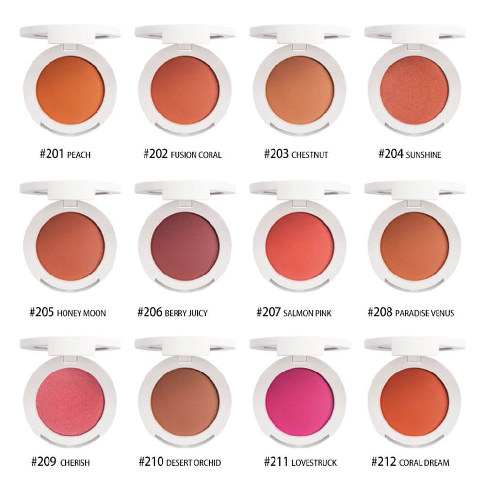 12 Color Matte Blush Nude Cheek Blusher Pressed Powder High Pigmented