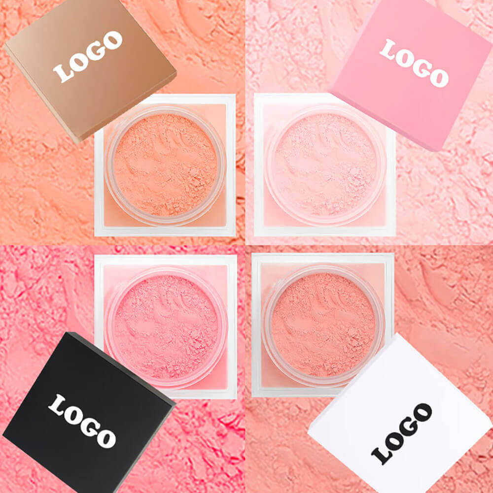 6-Color Blush Loose Powder Oil-Control Long-Lasting Waterproof Non-Caking Vegan