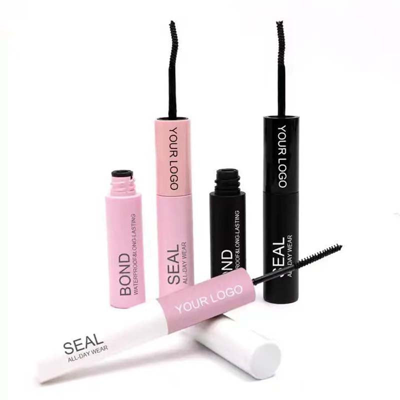 Double-ended mascara and eyelash glue bond seal waterproof strong glue
