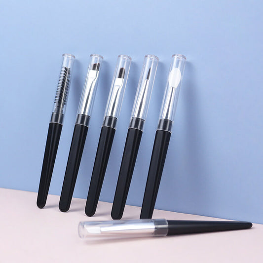 Portable makeup brush silicone soft lip eyebrow eyeliner brushes
