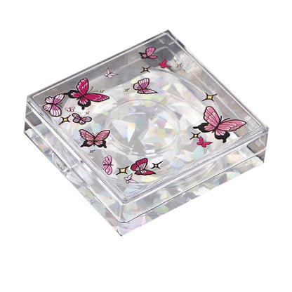 12 color butterfly eyelash packaging box square new lash storage box