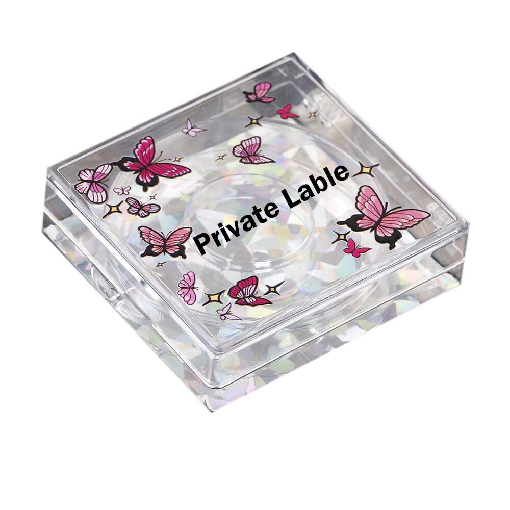 12 color butterfly eyelash packaging box square new lash storage box