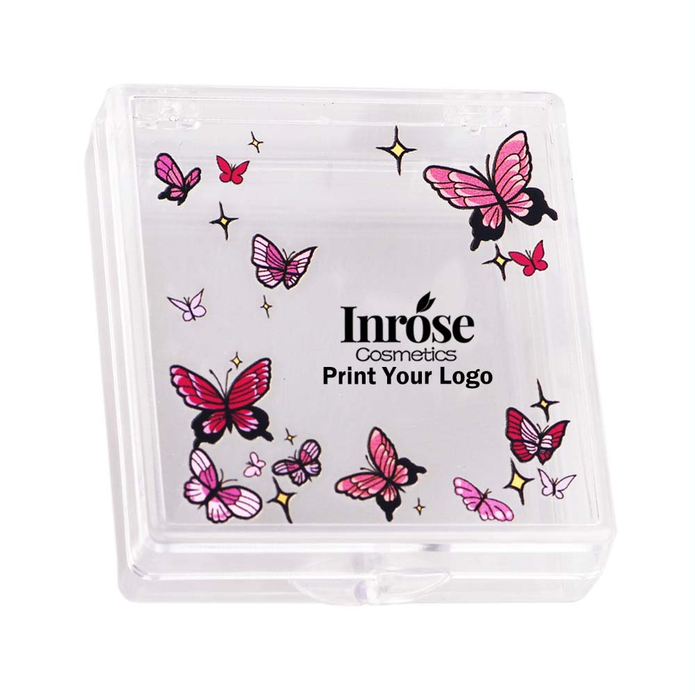 12 color butterfly empty eyelash packaging box square new lash storage box
