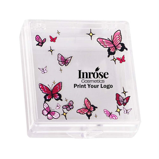 12 color butterfly empty eyelash packaging box square new lash storage box