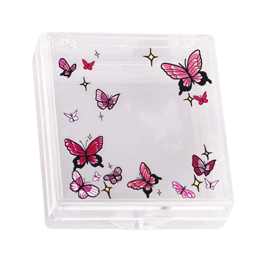 12 color butterfly empty eyelash packaging box square new lash storage box