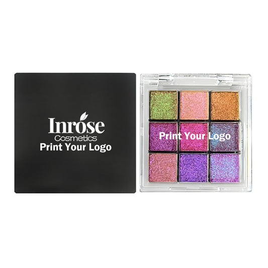 New 9 Color Chameleon Eyeshadow Palette Glitter Holographic Pearlescent Vegan