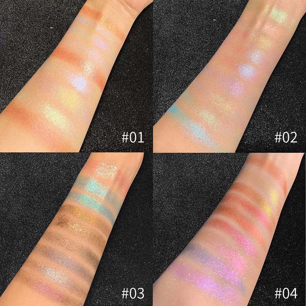 New 9 Color Chameleon Eyeshadow Palette Glitter Holographic Pearlescent Vegan