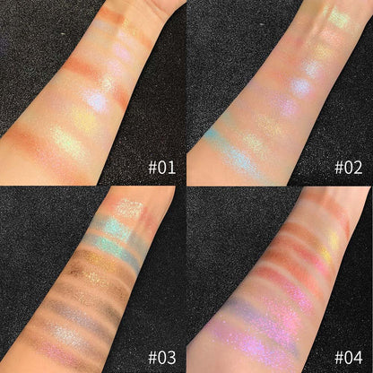 New 9 Color Chameleon Eyeshadow Palette Glitter Holographic Pearlescent Vegan