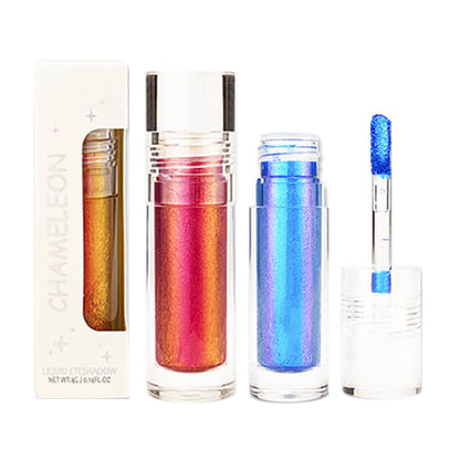6 color chameleon liquid eyeshadow highlighter shining lipstick