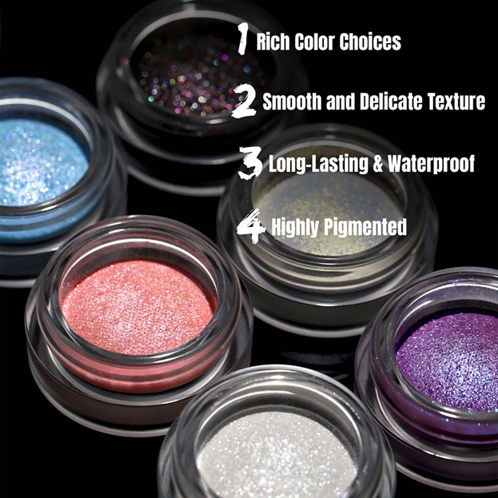 14-Color Metallic Eyeshadow Chameleon Creamy High Pigment Highlighter