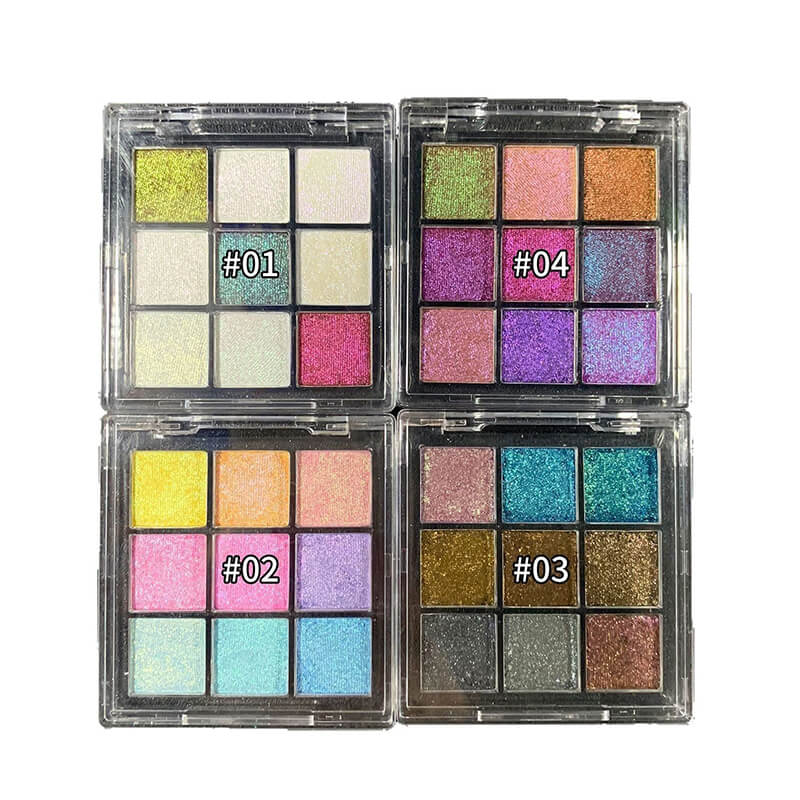 New 9 color chameleon eyeshadow palette glitter shiny pearlescent