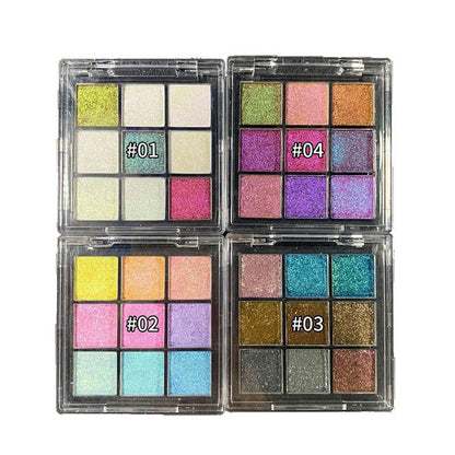 New 9 color chameleon eyeshadow palette glitter shiny pearlescent