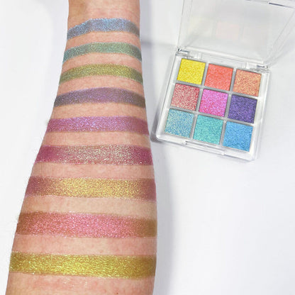 New 9 color chameleon eyeshadow palette glitter shiny pearlescent