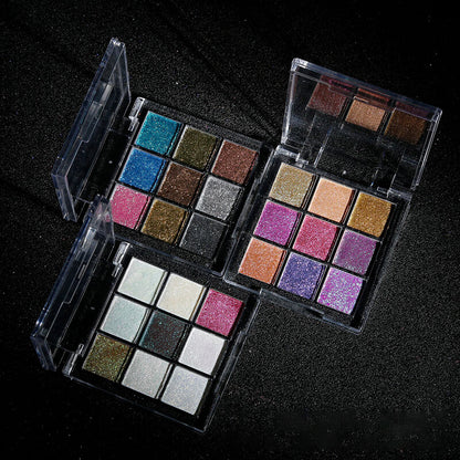 New 9 color chameleon eyeshadow palette glitter shiny pearlescent