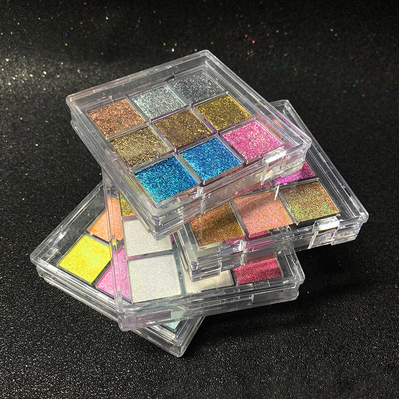 New 9 color chameleon eyeshadow palette glitter shiny pearlescent