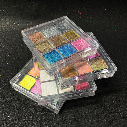 New 9 color chameleon eyeshadow palette glitter shiny pearlescent