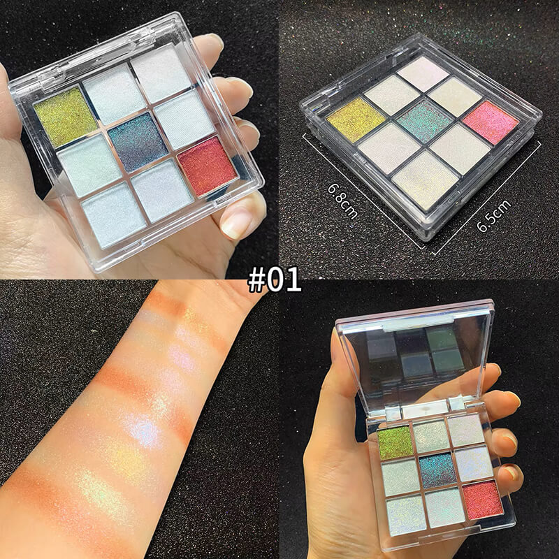 New 9 color chameleon eyeshadow palette glitter shiny pearlescent