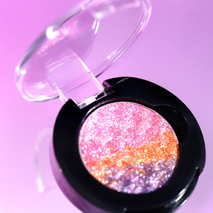 7-Color Woven Rainbow Eyeshadow Powder Chameleon Metallic Highlight 26mm