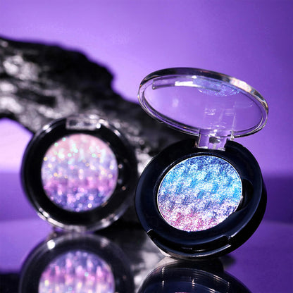 7-Color Woven Rainbow Eyeshadow Powder Chameleon Metallic Highlight 26mm