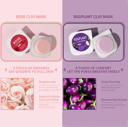 Face mask clay mask mud mask avocado green tea rose deep pore clean