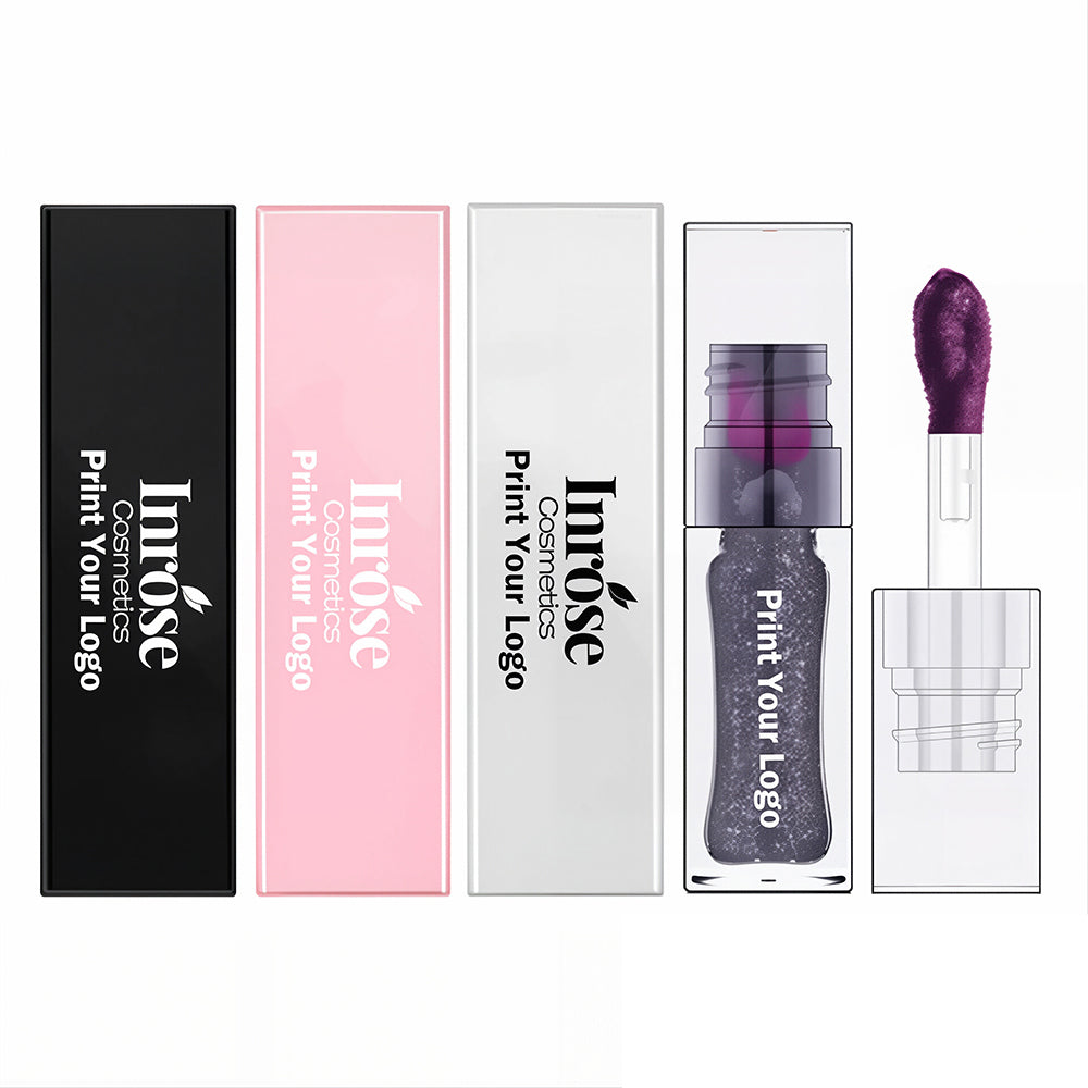 3 Color Glitter Lip Oil Color Change Moisturizing Shiny Plumping Lip Essence Oil