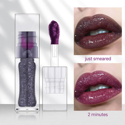 3 color lip oil glitter color change moisturizing lip essence oil