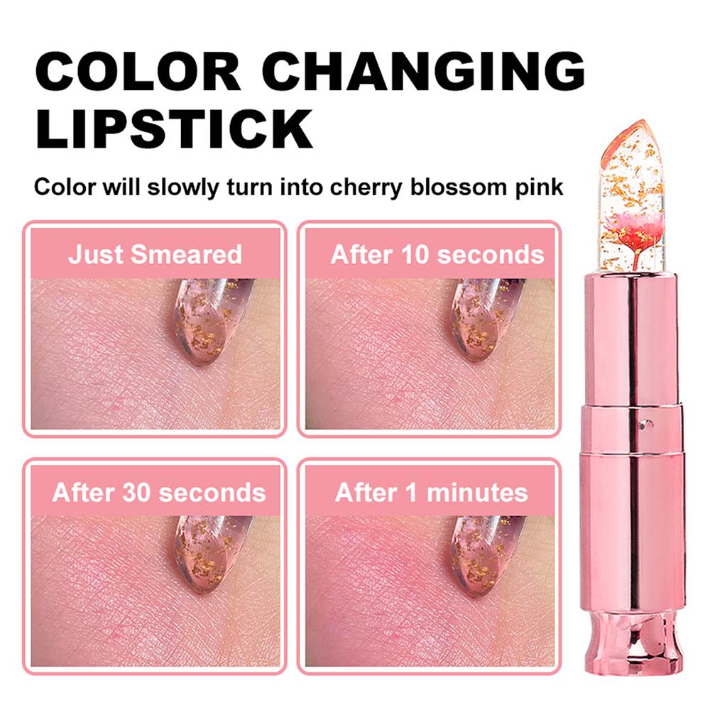 5 Color Flower Lip Balm Temperature Change Color Lipstick Vegan No Logo