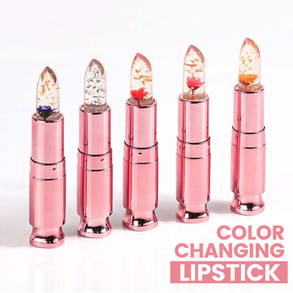 5 Color Flower Lip Balm Temperature Change Color Lipstick Vegan No Logo