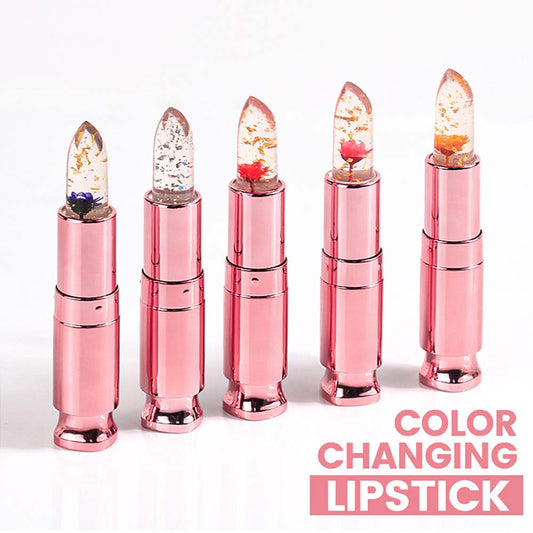 5 Color Flower Lip Balm Temperature Change Color Lipstick Vegan No Logo