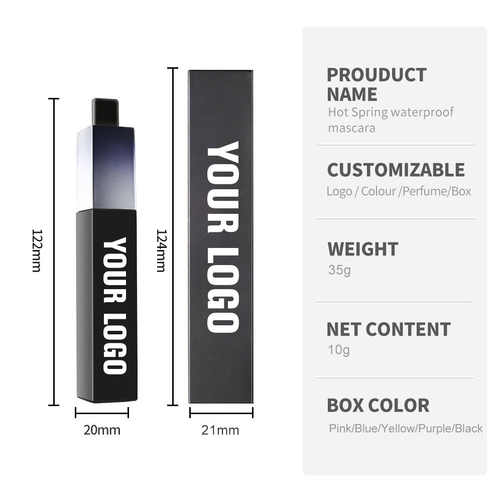 5-color Colored Mascara With Flexible Silicone Brush Head Long Curled Waterproof