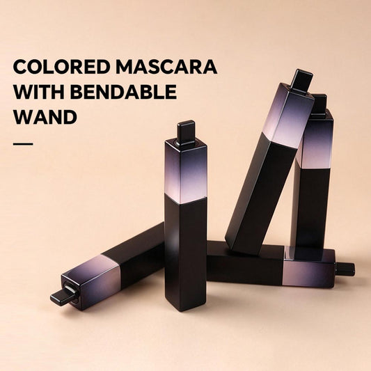 5-color Colored Mascara With Flexible Silicone Brush Head Long Curled Waterproof