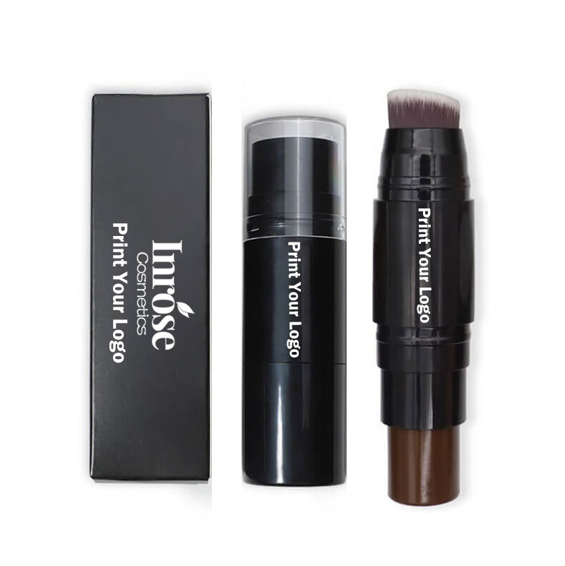 19 color concealer contour stick with brush waterproof full cover black tube