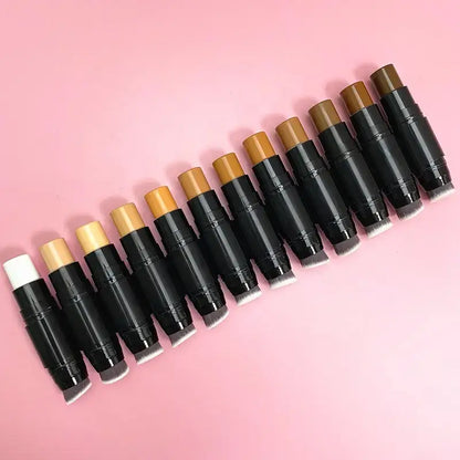 19 color concealer contour stick with brush waterproof full cover black tube