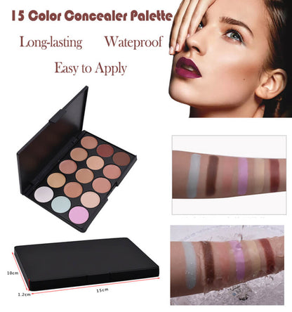 15 color concealer palette cream contour foundation full coverage