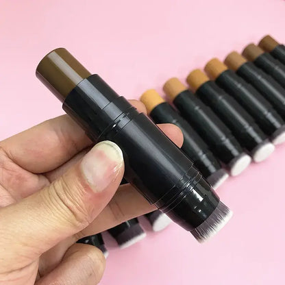 19 color concealer contour stick with brush waterproof full cover black tube