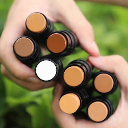 19 color concealer contour stick with brush waterproof full cover black tube