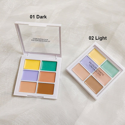 6 color concealer palette cream contour waterproof lasting full coverage