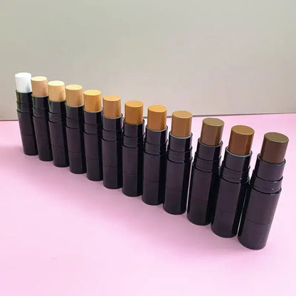 19 color concealer contour stick with brush waterproof full cover black tube