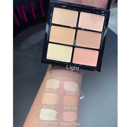 6 color concealer palette cream full coverage matte finish long lasting
