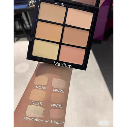 6 color concealer palette cream full coverage matte finish long lasting