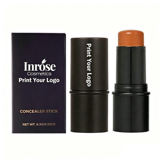 10 Color Creamy Concealer Stick Waterproof High Pigment Full Coverage Black Tube