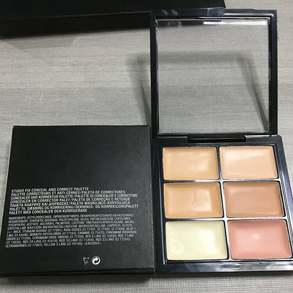 6 color concealer palette cream full coverage matte finish long lasting