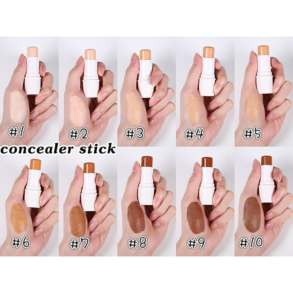 10 color concealer stick long lasting waterproof full coverage white tube