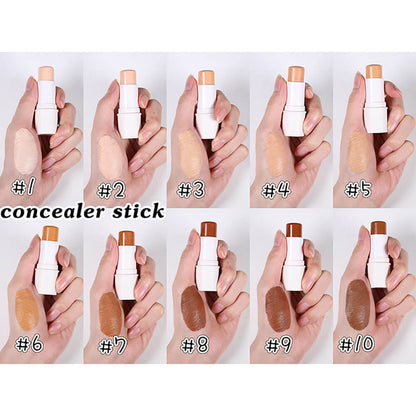10 color concealer stick long lasting waterproof full coverage white tube