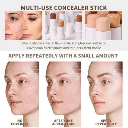 10 color concealer stick long lasting waterproof full coverage white tube