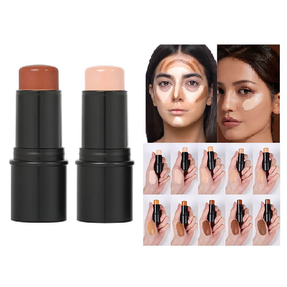 10 color concealer stick waterproof high pigment full coverage black tube
