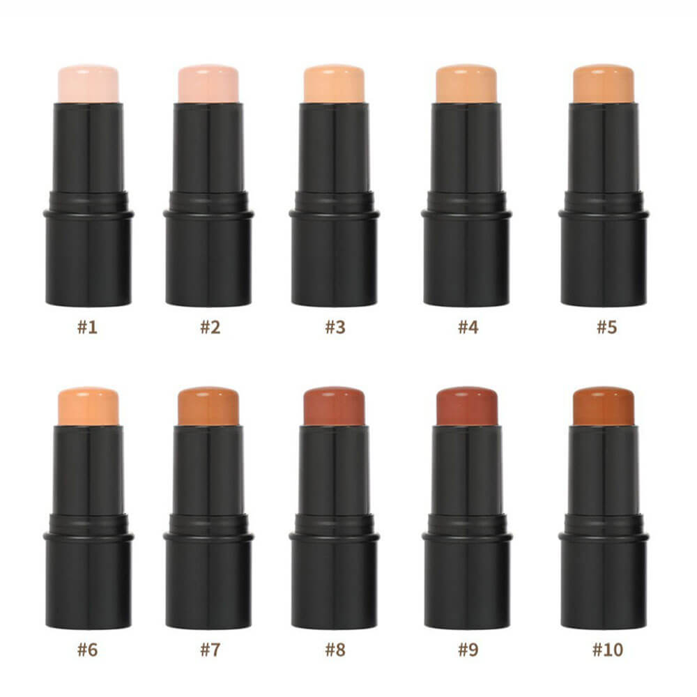 10 color concealer stick waterproof high pigment full coverage black tube